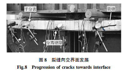 裂缝向交界面发展