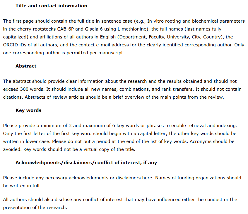 Turkish Journal of Agriculture and Forestry论文结构1