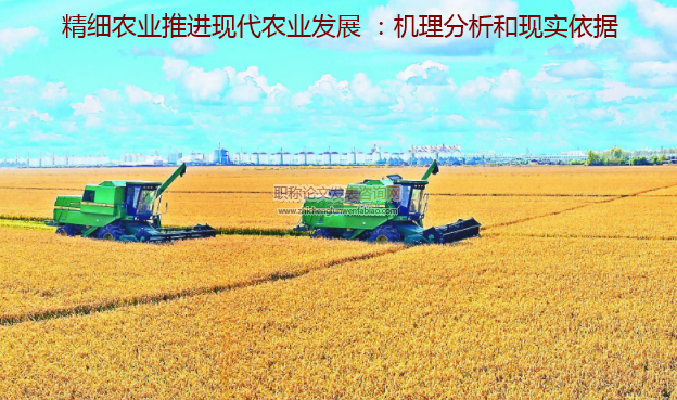 精细农业推进现代农业发展 ：机理分析和现实依据
