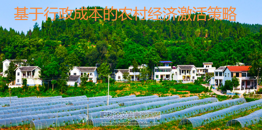 基于行政成本的农村经济激活策略